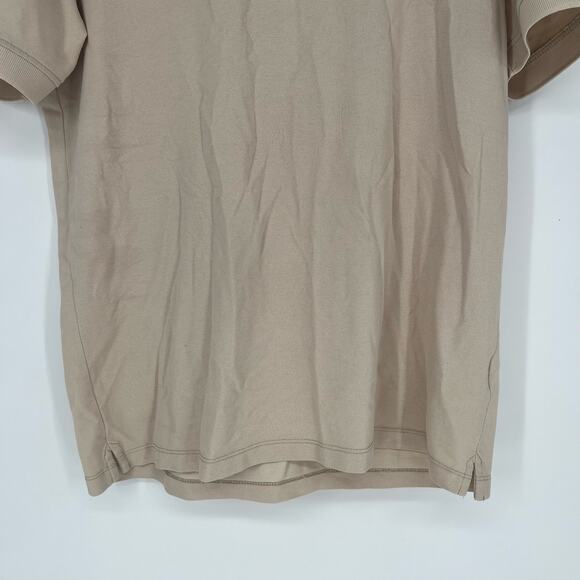 Karl Lagerfeld Pique 3 Button Polo with Cream Khaki Karl Size Large - Picture 9 of 10